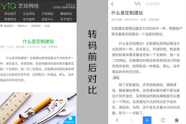 转码前后对比
